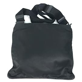 Prada-Prada 2VH053 Triangle Logo Shoulder Bag-Black