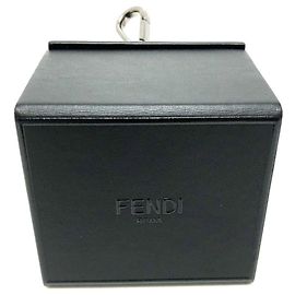 Porte-clés Mini Box Charm Logo Fendi 7AR894 Noir