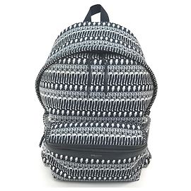 Mochila de lona con estampado de calavera Yves Saint Laurent Negro Blanco