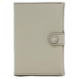 Hermès-Hermes Evercolor Leather Passport Cover-Silvery,Beige