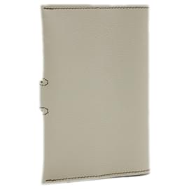 Hermès-Hermes Evercolor Leather Passport Cover-Silvery,Beige