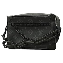Louis Vuitton-Louis Vuitton Monogram Eclipse Mini Soft Trunk Shoulder Bag-Black