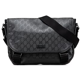 Gucci-Gucci Black GG Imprime Crossbody-Black