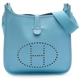 Hermès-Hermès Blue Clemence Evelyne III 33-Blue,Light blue