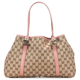 Gucci-Gucci Brown GG Canvas Twins Tote-Brown,Other