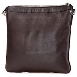 Gucci-Gucci Brown Leather Crossbody-Brown,Dark brown