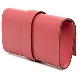 Hermès-Hermès Pink Tadelakt Medor Clutch 23-Pink,Other