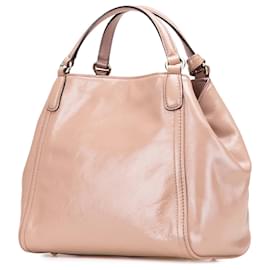 Gucci-Gucci Pink Small Patent Soho Satchel-Pink