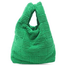 Bolso de compras de toalla verde Bottega Veneta Verde