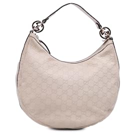 Gucci-Gucci Brown Medium Guccissima Twins Hobo-Brown,Beige