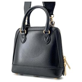 Gucci-Gucci Black Adidas Mini Leather Horsebit 1955 Top Handle Bag-Black,White