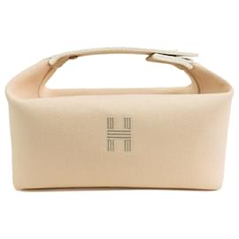 Hermès-Hermès Brown Small Toile Bride A Brac-Brown,Other,Light brown