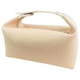 Hermès-Hermès Brown Small Toile Bride A Brac-Brown,Other,Light brown