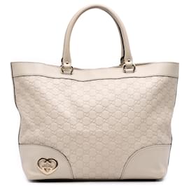 Gucci-Gucci Brown Guccissima Lovely Tote-Brown,Beige