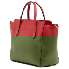 Gucci-Gucci Red Mini Leather Swing Satchel-Red