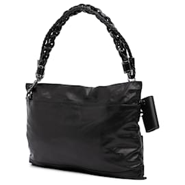 Gucci-Gucci Black Studded Calfskin Shoulder Bag-Black