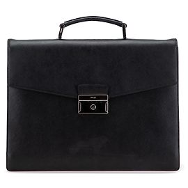 Borsa a Tracolla Prada in Saffiano Nero Nero