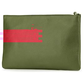 Gucci-Gucci Red Calfskin Bamboo Tassel Clutch-Red