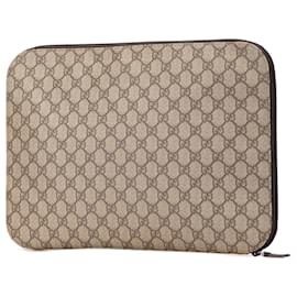Gucci-Gucci Brown GG Supreme Portfolio-Brown,Beige