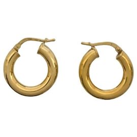 Goldene Creolen Ohrringe Bottega Veneta Golden