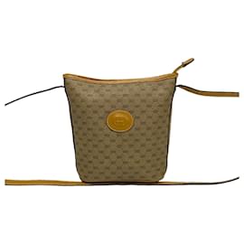 Gucci-Gucci Vintage Micro GG Logo Leather Mini Shoulder Bag-Brown,Camel