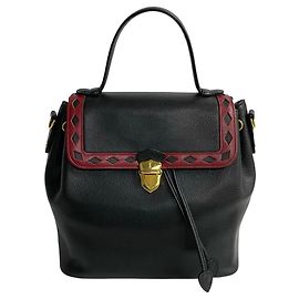 Yves Saint Laurent Vintage Leather Handbag Black Red