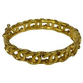 Pulsera bangle chapada en oro Chanel 95A Dorado