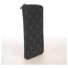 Louis Vuitton-Louis Vuitton Monogram Eclipse Zippy Wallet-Black