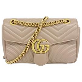 Gucci-Gucci GG Marmont Shoulder Bag-Beige