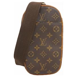 Louis Vuitton-Louis Vuitton Monogram Pochette Ganjou Body Bag-Brown