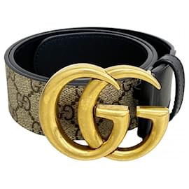 Gucci-Gucci GG Marmont Supreme Belt-Brown,Black