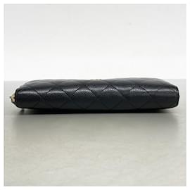 Chanel-Chanel Matelasse Caviar Leather Long Wallet-Black
