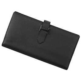 Hermès-Hermes Bearn Soufflet Long Wallet-Black