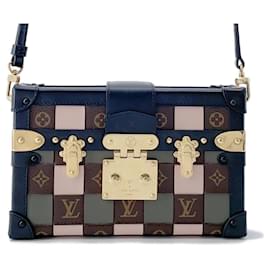 Louis Vuitton-Louis Vuitton Monogram Petite Malle Shoulder Bag-Black,Beige