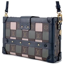 Louis Vuitton-Louis Vuitton Monogram Petite Malle Shoulder Bag-Black,Beige