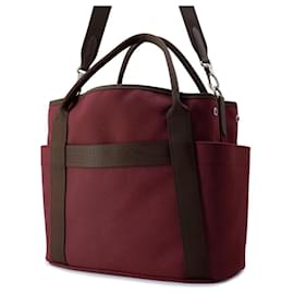 Hermès-Hermes Sac de Pansage Groom Handbag-Red,Chocolate