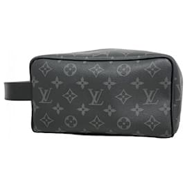 Louis Vuitton-Louis Vuitton Monogram Eclipse Rocker Top Kit Clutch Bag-Black