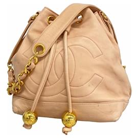 Chanel-Chanel Baby Pink Lambskin Shoulder Bag-Pink