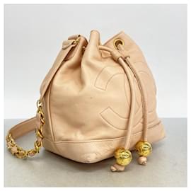 Chanel-Chanel Baby Pink Lambskin Shoulder Bag-Pink