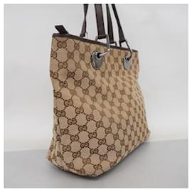 Gucci-Gucci GG Canvas Tote Bag-Brown