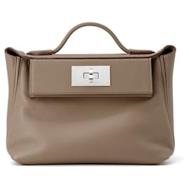 Hermès-Hermes 24 Sac Vinquatre Mini Etoupe Evercolor Swift B Stamp 2-Way Shoulder Bag-Taupe