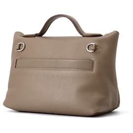 Hermès-Hermes 24 Sac Vinquatre Mini Etoupe Evercolor Swift B Stamp 2-Way Shoulder Bag-Taupe