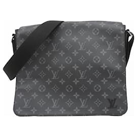 Louis Vuitton-Louis Vuitton Monogram Eclipse District MM Shoulder Bag-Black