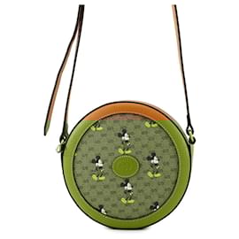 Gucci-Gucci Disney Collaboration Mini GG Supreme Round Shoulder Bag-Brown