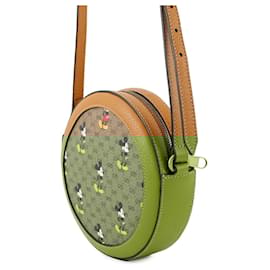 Gucci-Gucci Disney Collaboration Mini GG Supreme Round Shoulder Bag-Brown
