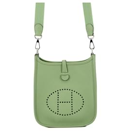 Hermès-Hermes Evelyn TPM Shoulder Bag-Green,Light green