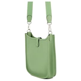 Hermès-Hermes Evelyn TPM Shoulder Bag-Green,Light green