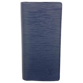 Louis Vuitton-Louis Vuitton Epi Leather Long Wallet-Navy blue