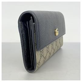 Gucci-Gucci GG Marmont Supreme Long Wallet-Brown,Black
