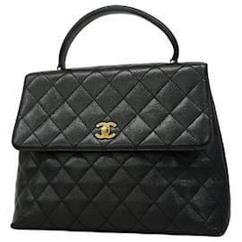Chanel-Chanel Matelasse Caviar Leather Handbag-Black